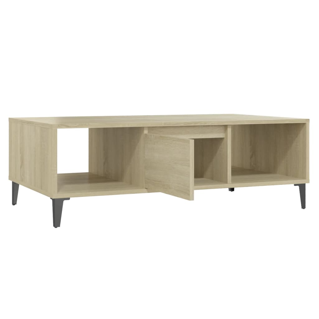 Table basse chêne sonoma 103,5x60x35 cm bois d'ingénierie