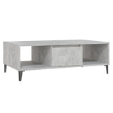 Table basse gris béton 103,5x60x35 cm bois d'ingénierie