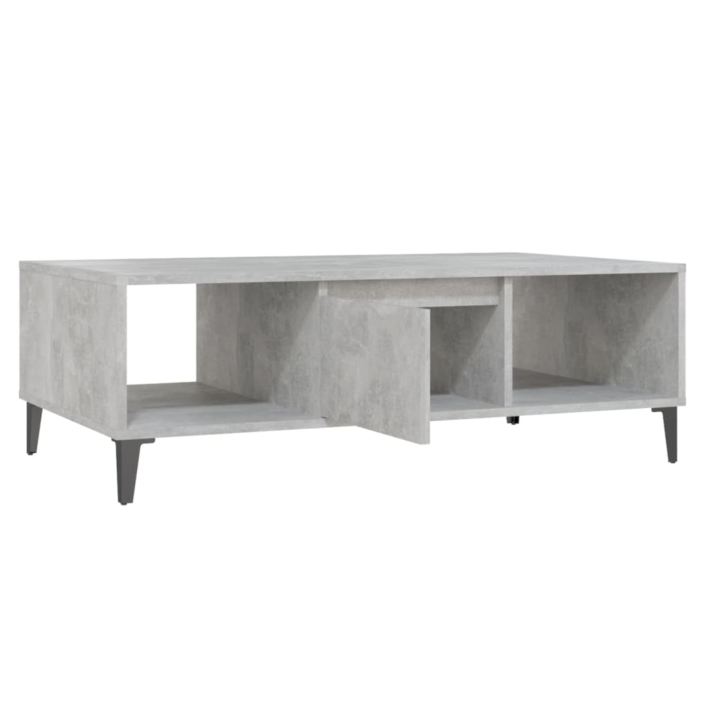 Table basse gris béton 103,5x60x35 cm bois d'ingénierie