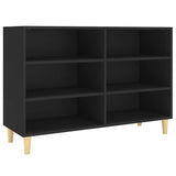 Schwarzes Sideboard 103,5 x 35 x 70 cm, Holzwerkstoff