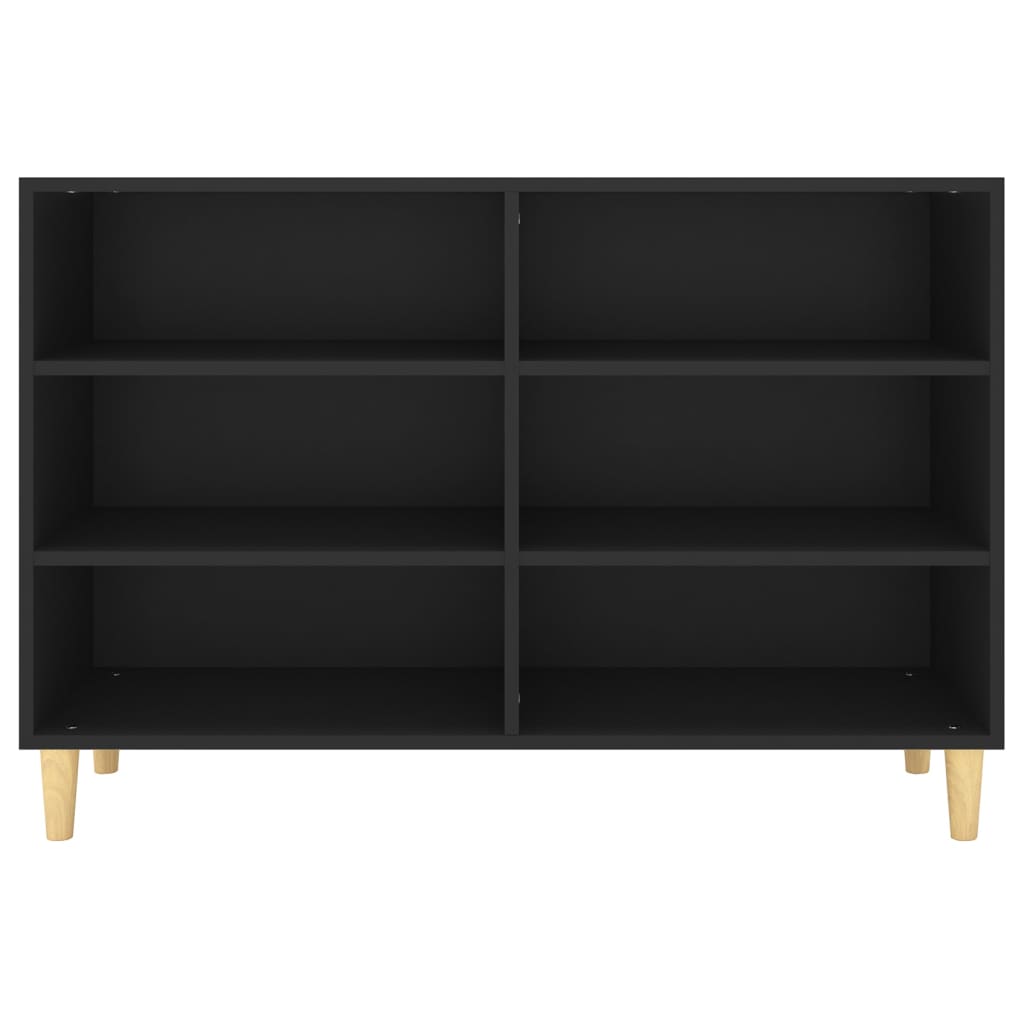 Schwarzes Sideboard 103,5 x 35 x 70 cm, Holzwerkstoff