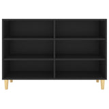 Schwarzes Sideboard 103,5 x 35 x 70 cm, Holzwerkstoff