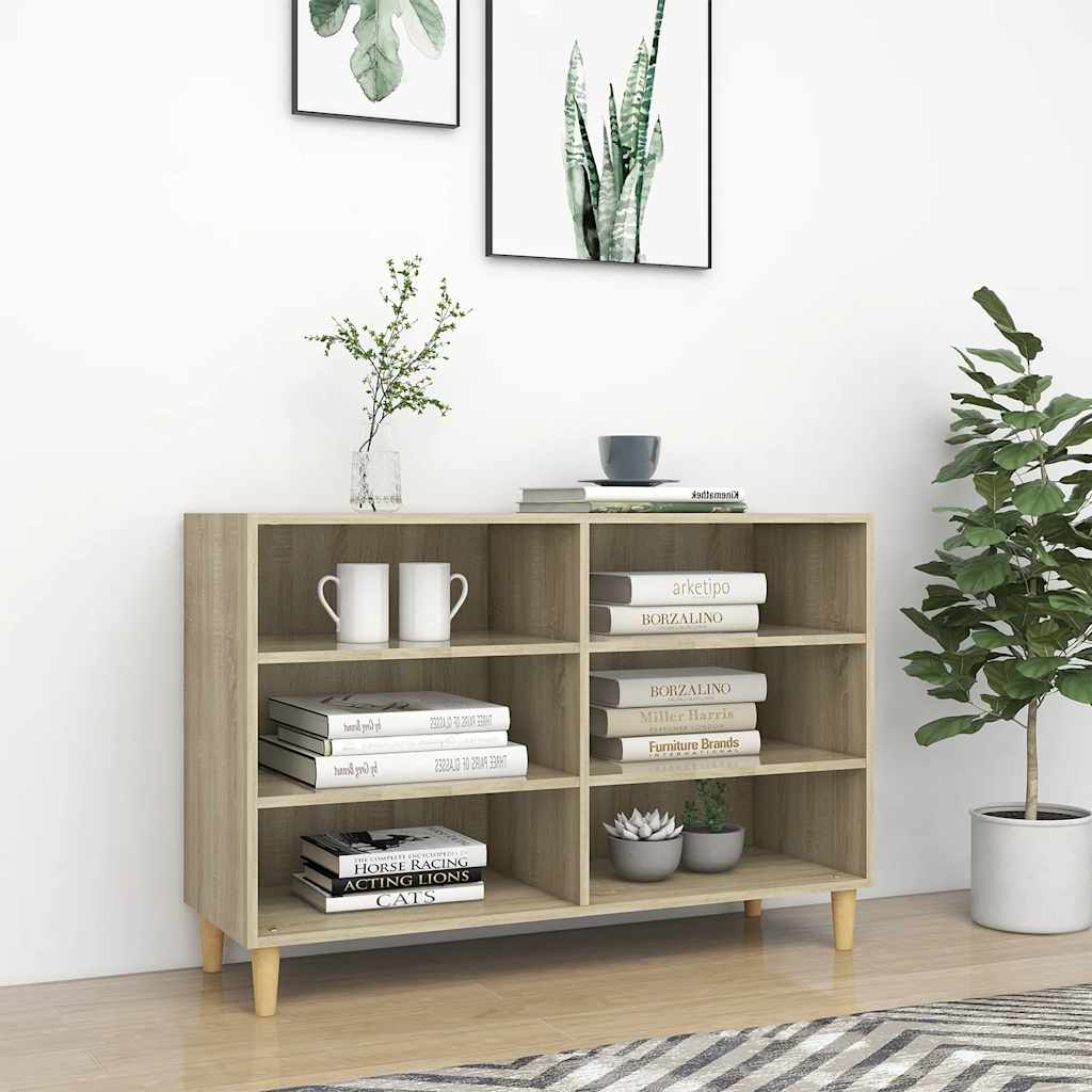 Sideboard aus Sonoma-Eiche, 103,5 x 35 x 70 cm, Holzwerkstoff