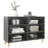 Hochglanzgraues Sideboard aus Holzwerkstoff, 103,5 x 35 x 70 cm