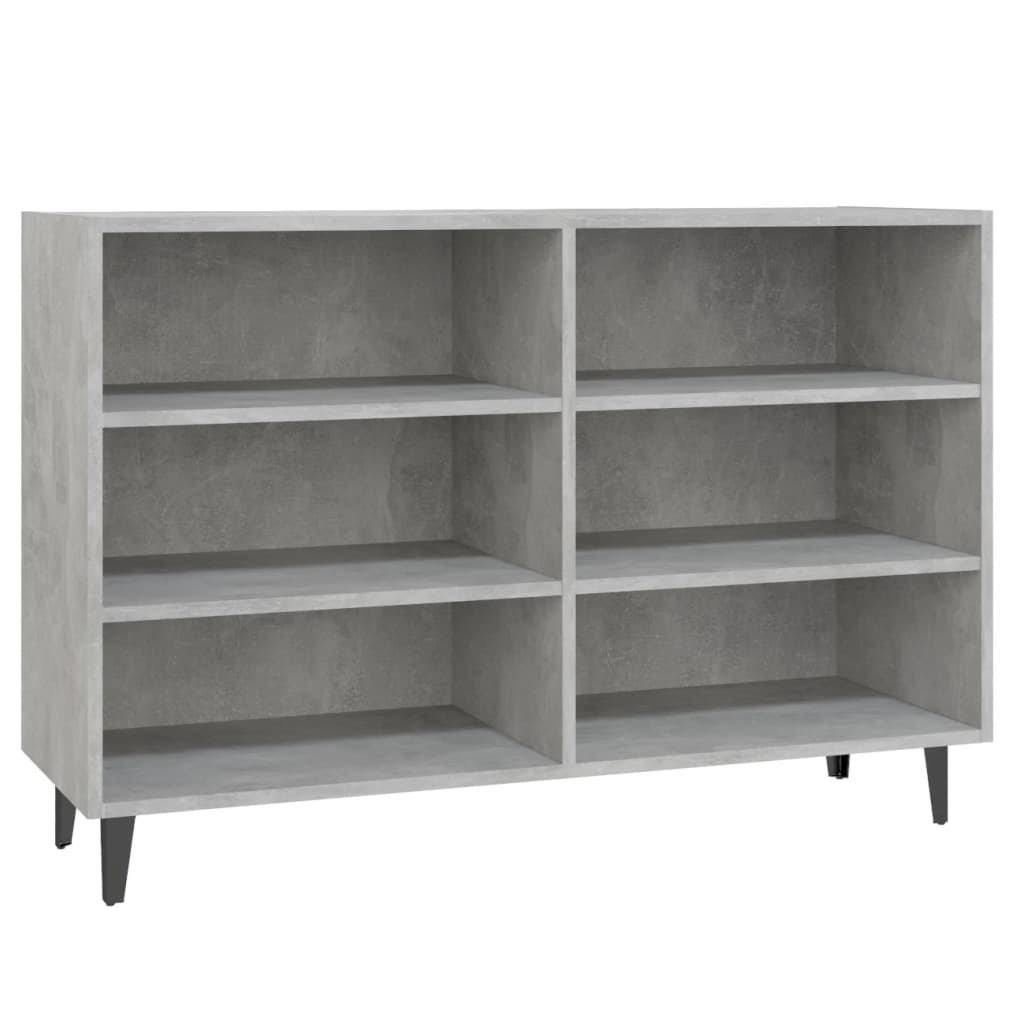 Buffet gris béton 103,5x35x70 cm bois d'ingénierie