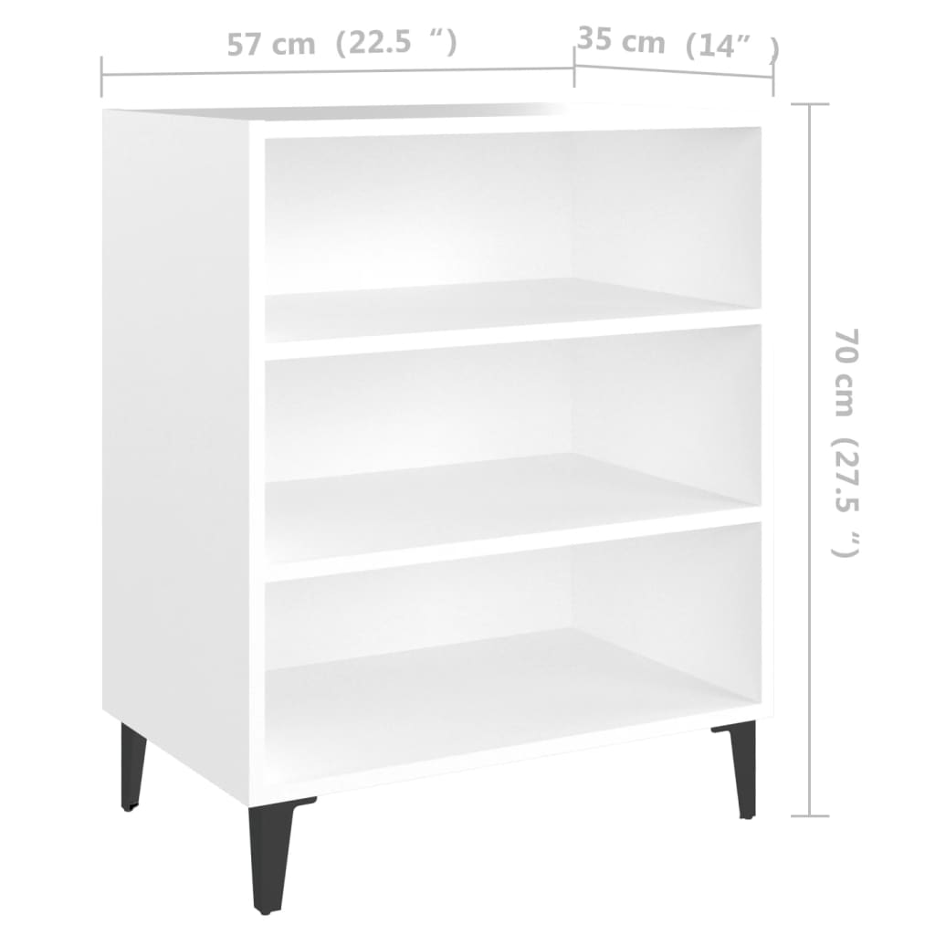 Buffet blanc 57x35x70 cm bois d’ingénierie