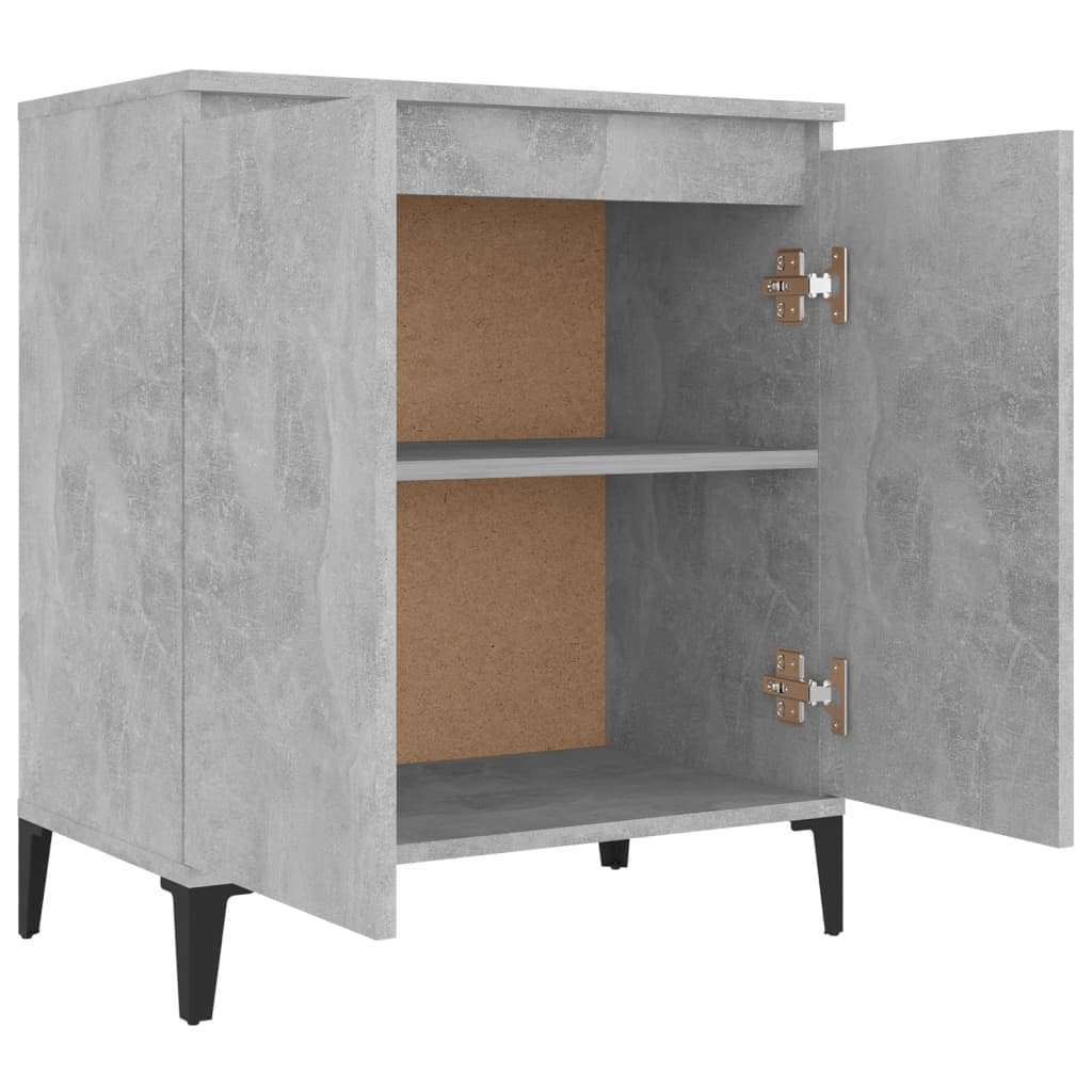 Betongraues Sideboard 60x35x70 cm, Holzwerkstoff