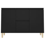 Buffet noir 101x35x70 cm bois d'ingénierie