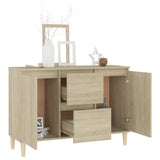 Buffet chêne sonoma 101x35x70 cm bois d'ingénierie