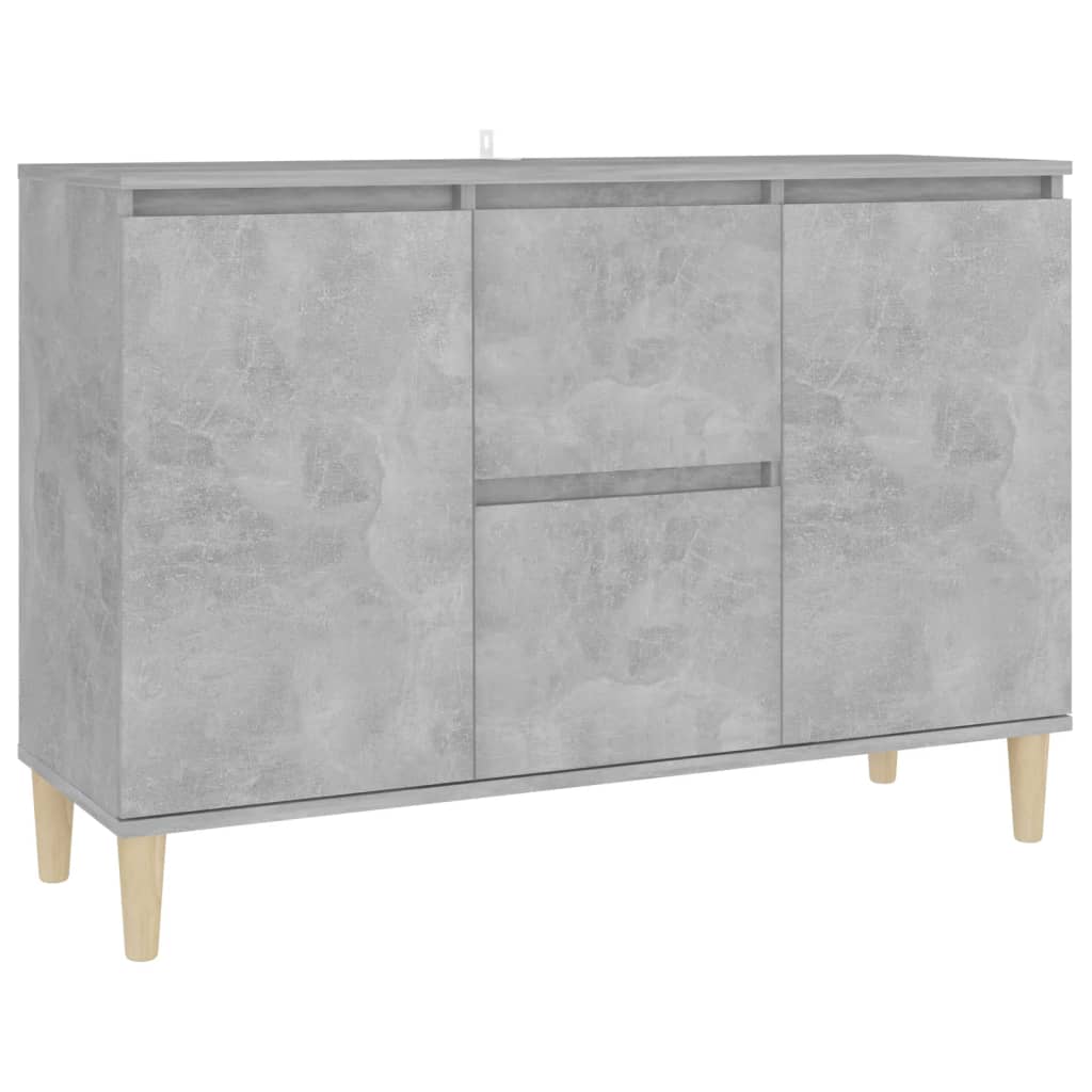 Buffet gris béton 101x35x70 cm bois d'ingénierie