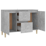 Buffet gris béton 101x35x70 cm bois d'ingénierie