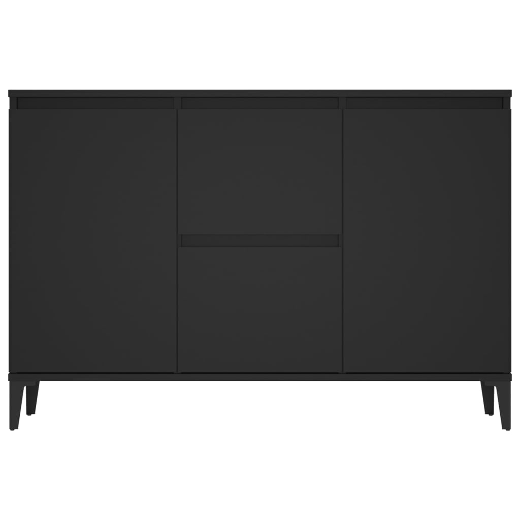 Buffet noir 104x35x70 cm bois d’ingénierie