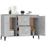 Betongraues Sideboard 104x35x70 cm, Holzwerkstoff