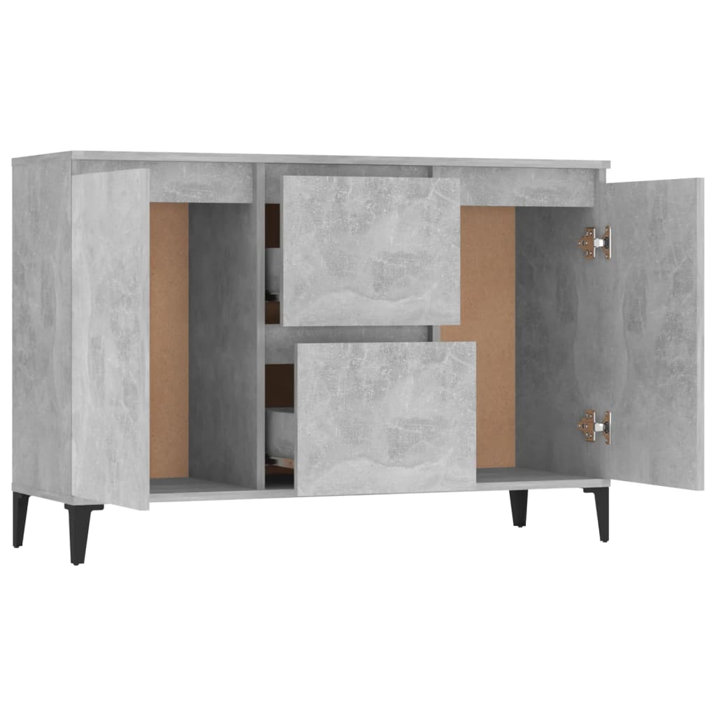 Betongraues Sideboard 104x35x70 cm, Holzwerkstoff