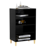 Black sideboard 57x35x90 cm engineered wood