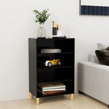 Black sideboard 57x35x90 cm engineered wood