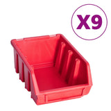 103pcs Red and Black Storage Bins and Wall Panels Kit