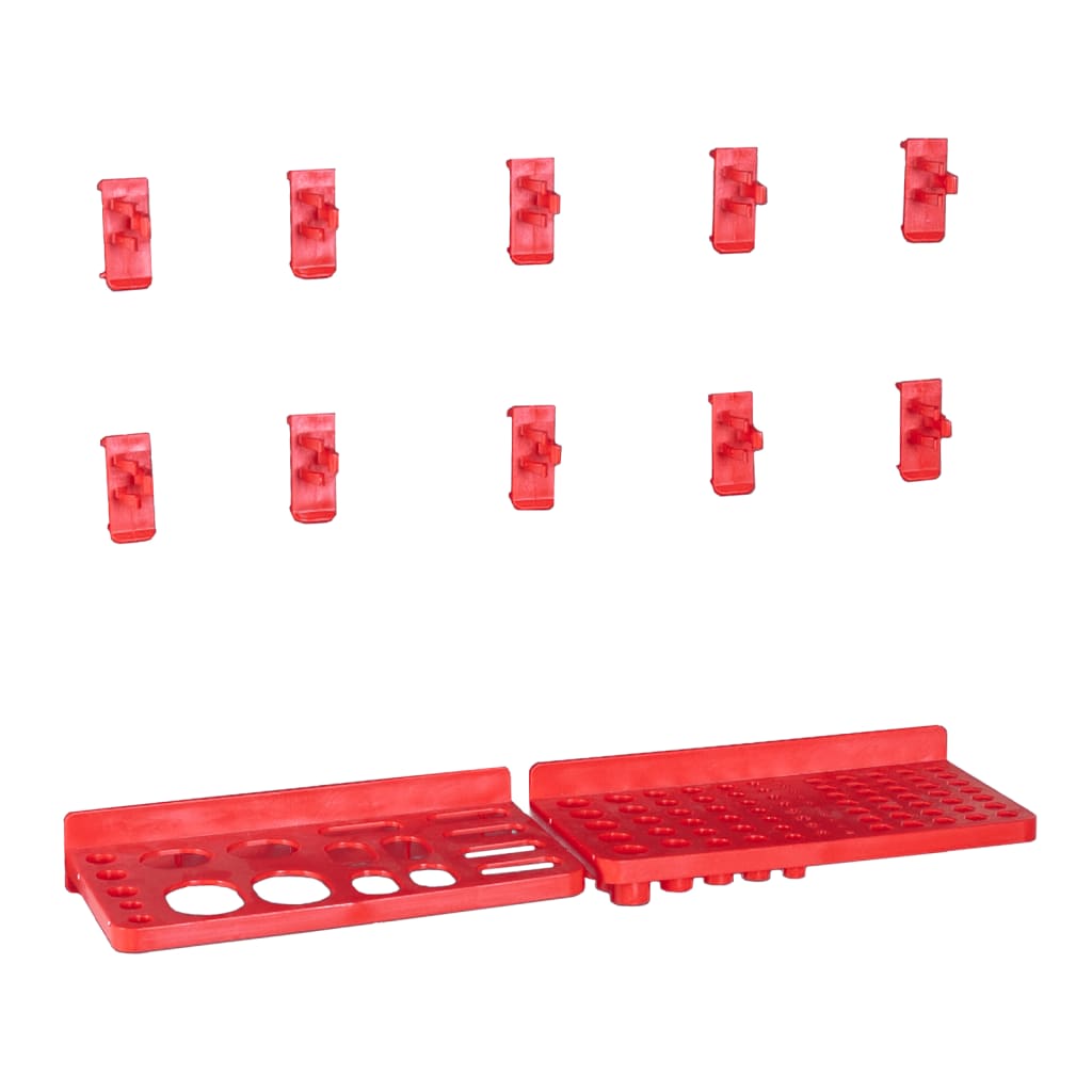 103pcs Red and Black Storage Bins and Wall Panels Kit