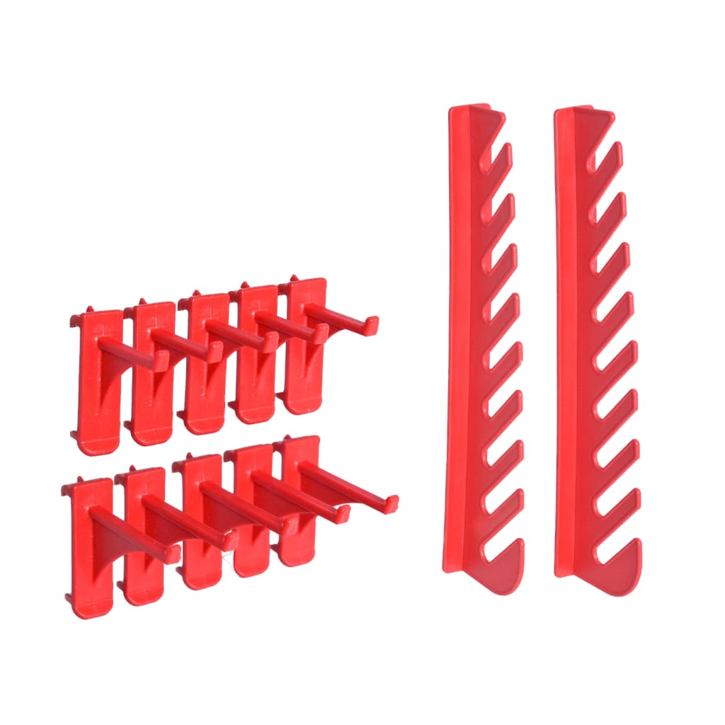 103pcs Red and Black Storage Bins and Wall Panels Kit