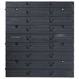 96pcs Blue and Black Storage Bins and Wall Panels Kit