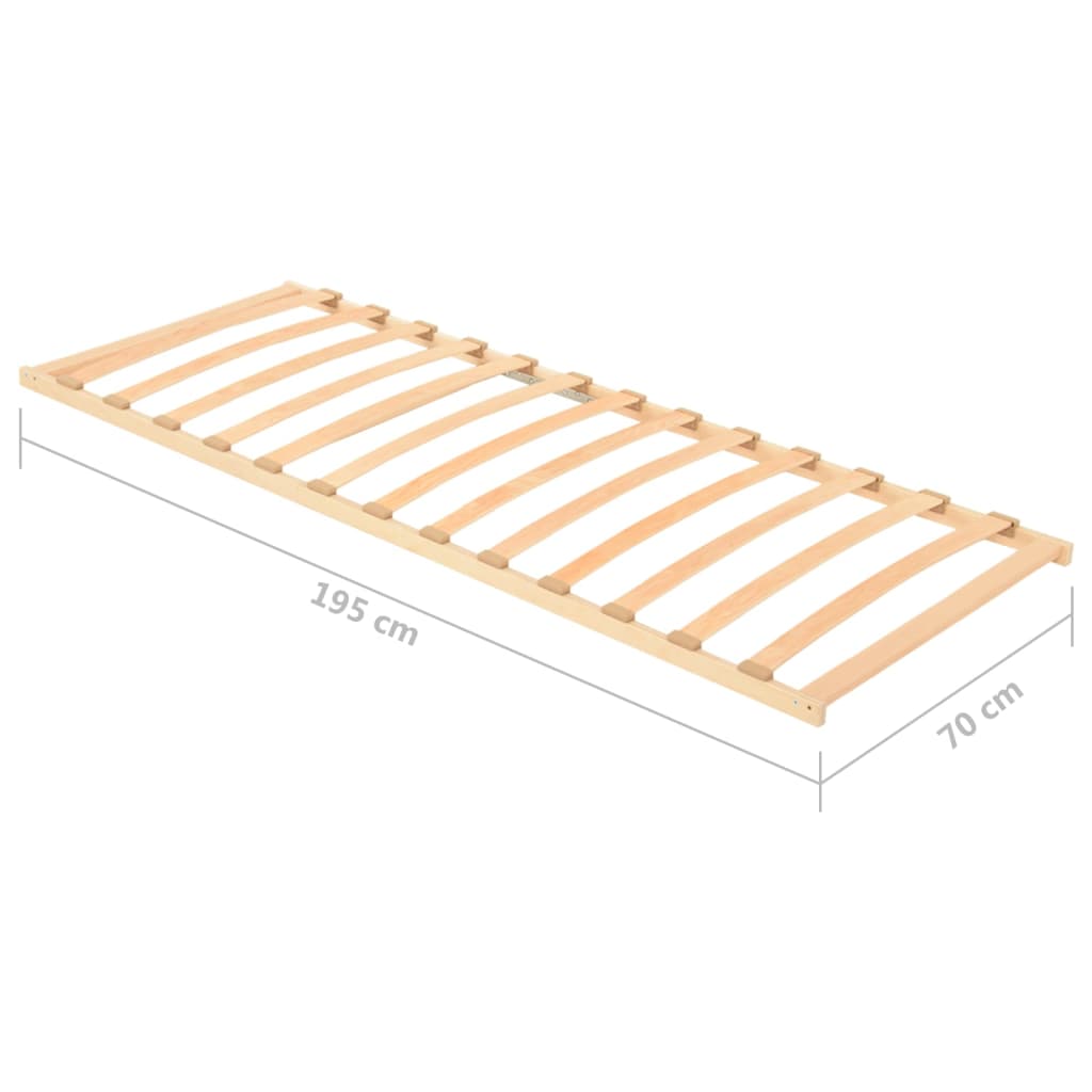 Sommier à lattes sans matelas avec 13 lattes 70x200 cm