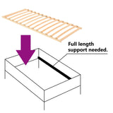 Sommier à lattes sans matelas avec 13 lattes 90x200 cm