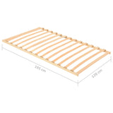 Slatted base without mattress with 13 slats 120x200 cm