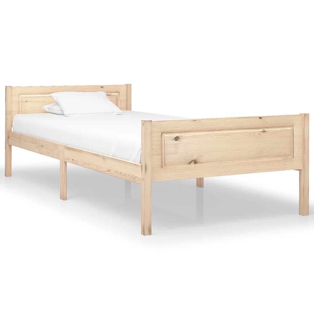 Cadre de lit sans matelas bois massif de pin 100x200 cm