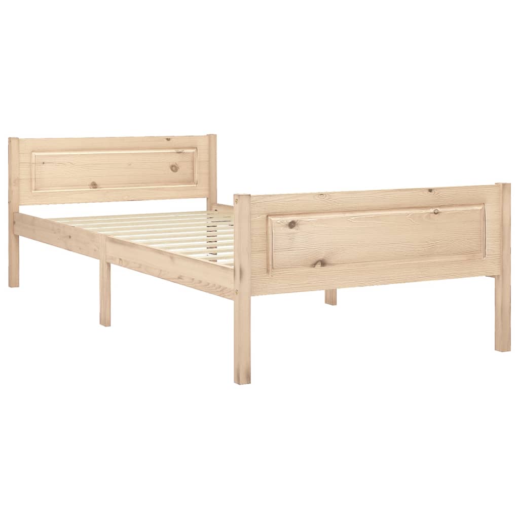 Cadre de lit sans matelas bois massif de pin 100x200 cm