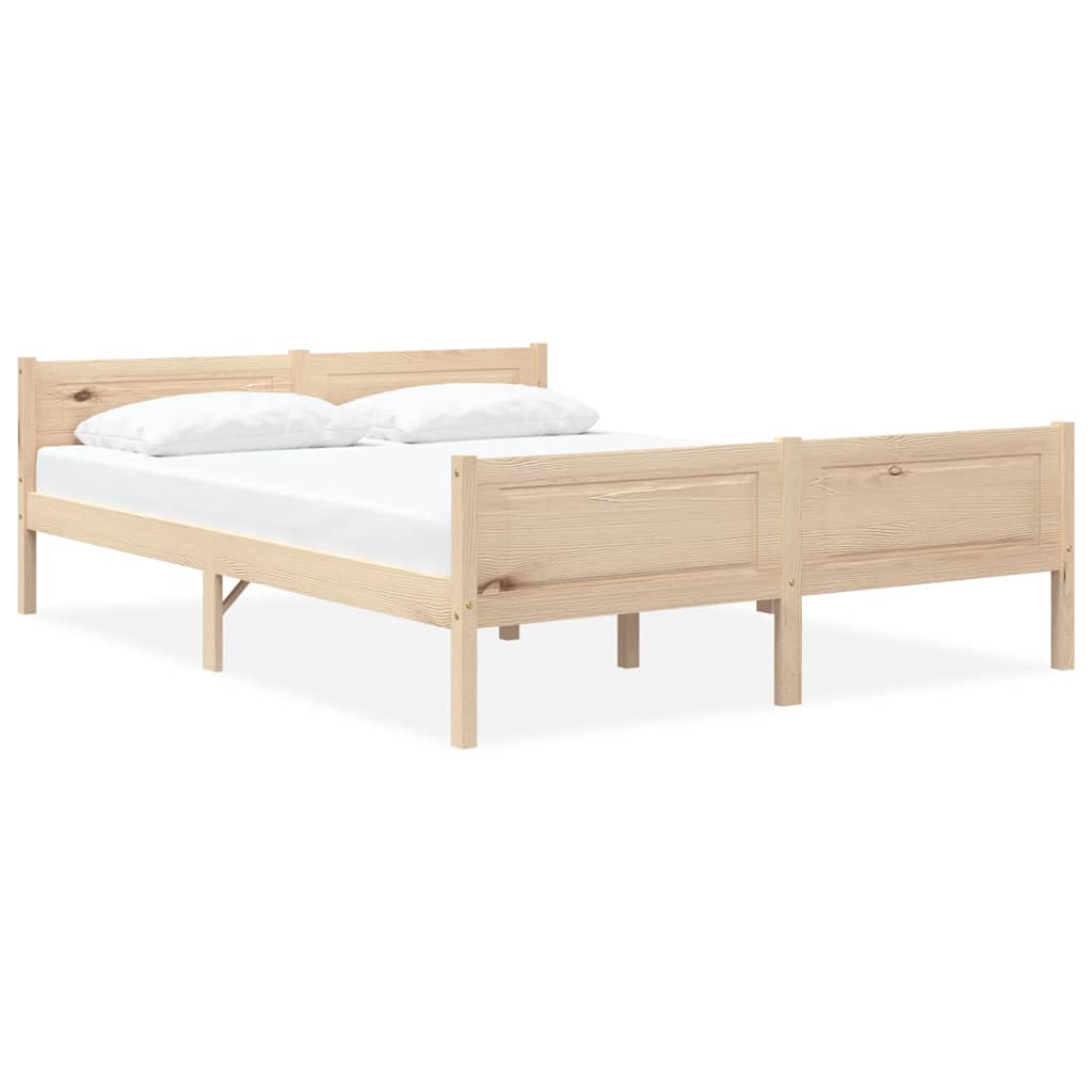 Cadre de lit sans matelas bois massif de pin 140x200 cm