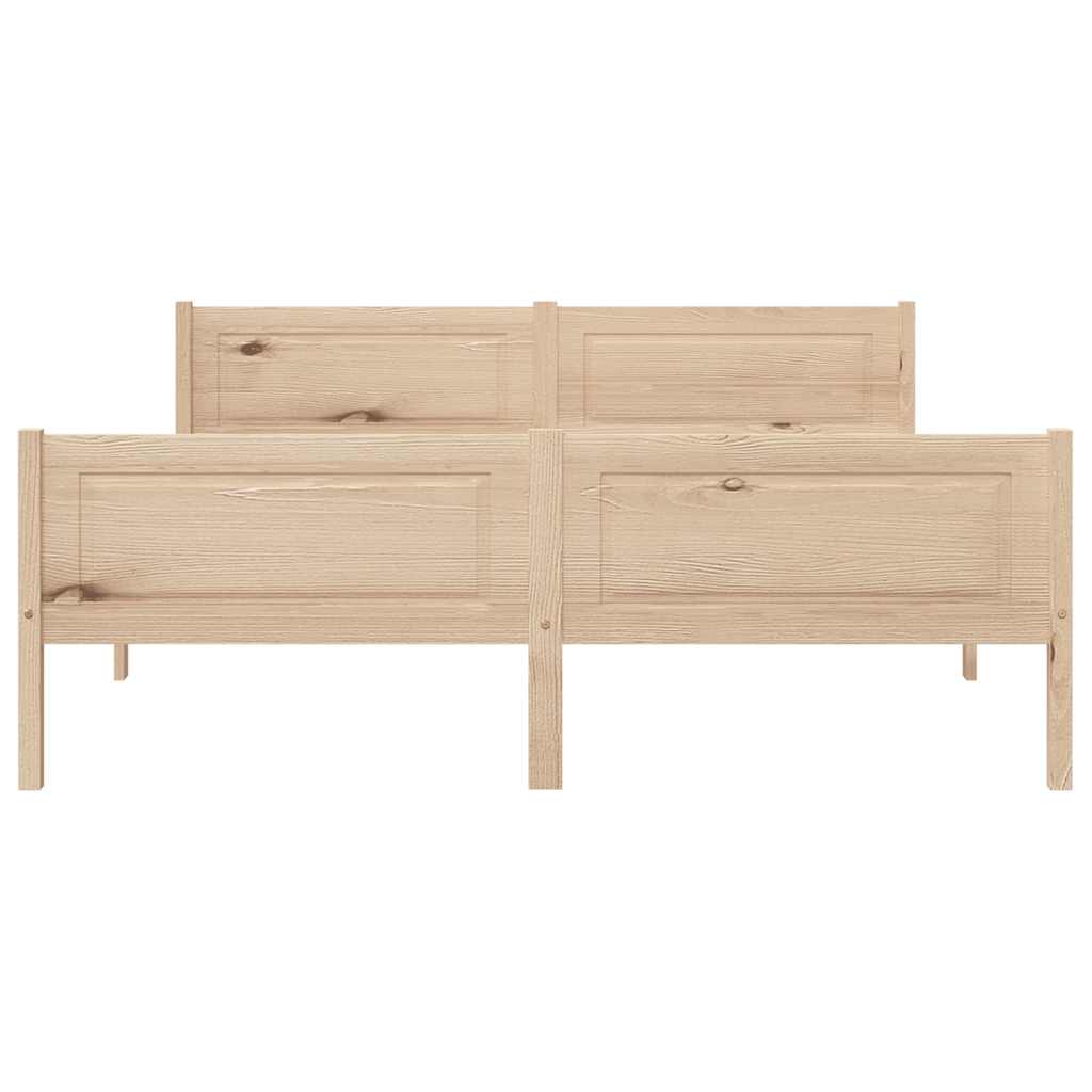 Cadre de lit sans matelas bois massif de pin 140x200 cm