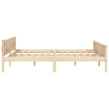 Cadre de lit sans matelas bois massif de pin 140x200 cm