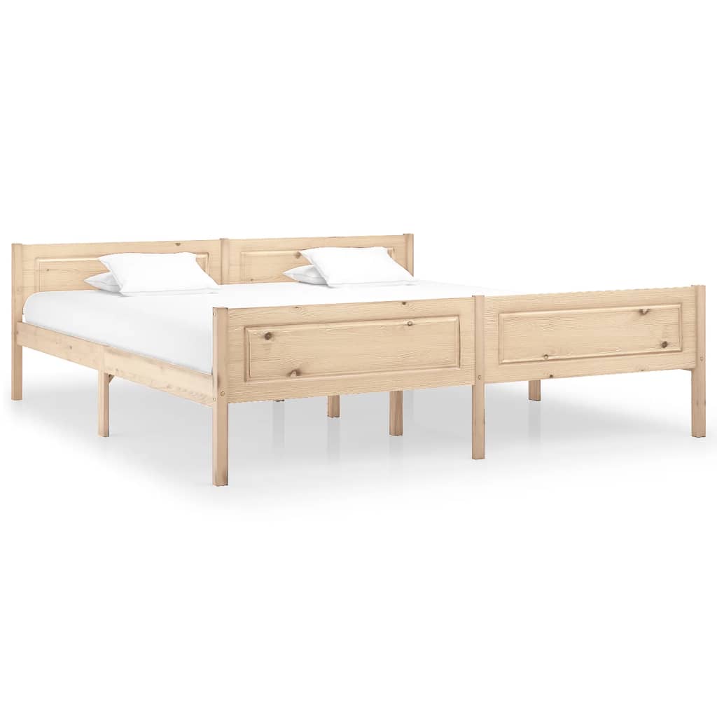 Cadre de lit sans matelas bois massif de pin 180x200 cm