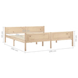 Cadre de lit sans matelas bois massif de pin 180x200 cm