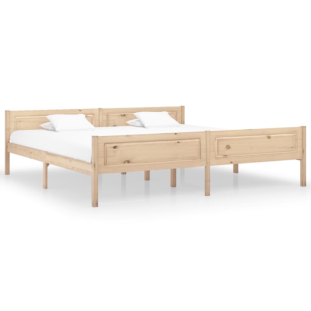 Cadre de lit sans matelas bois massif de pin 200x200 cm