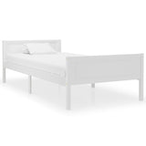 Cadre de lit sans matelas bois massif de pin blanc 100x200 cm