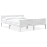 Cadre de lit sans matelas bois massif de pin blanc 140x200 cm