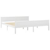 Cadre de lit sans matelas bois massif de pin blanc 180x200 cm