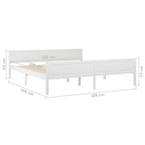 Cadre de lit sans matelas bois massif de pin blanc 180x200 cm