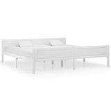 Cadre de lit sans matelas bois massif de pin blanc 200x200 cm