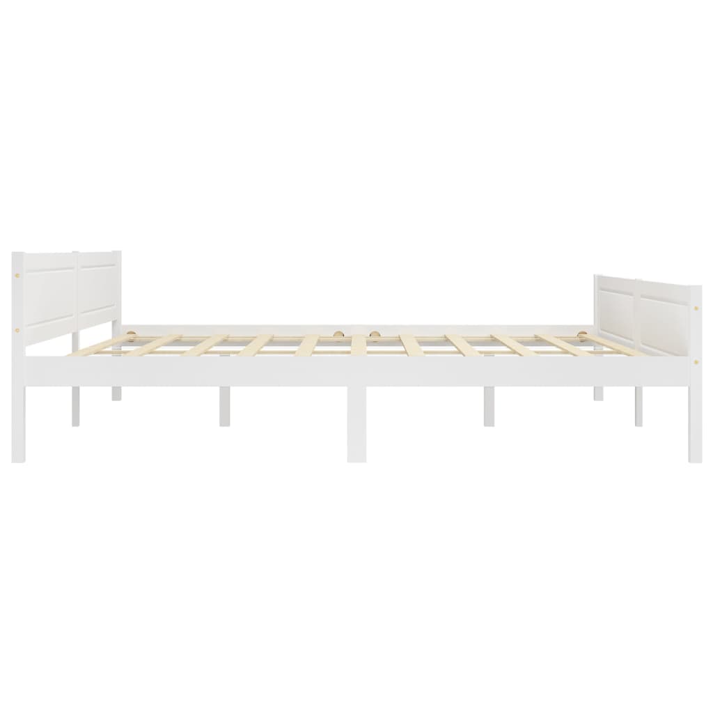 Cadre de lit sans matelas bois massif de pin blanc 200x200 cm