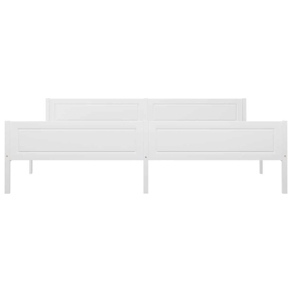 Cadre de lit sans matelas bois massif de pin blanc 200x200 cm