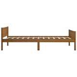 Cadre de lit sans matelas pin massif marron miel 90x200 cm