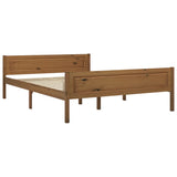 Cadre de lit sans matelas pin massif marron miel 120x200 cm