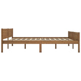 Cadre de lit sans matelas pin massif marron miel 180x200 cm