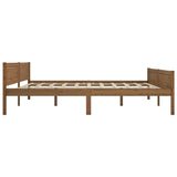 Cadre de lit sans matelas pin massif marron miel 200x200 cm