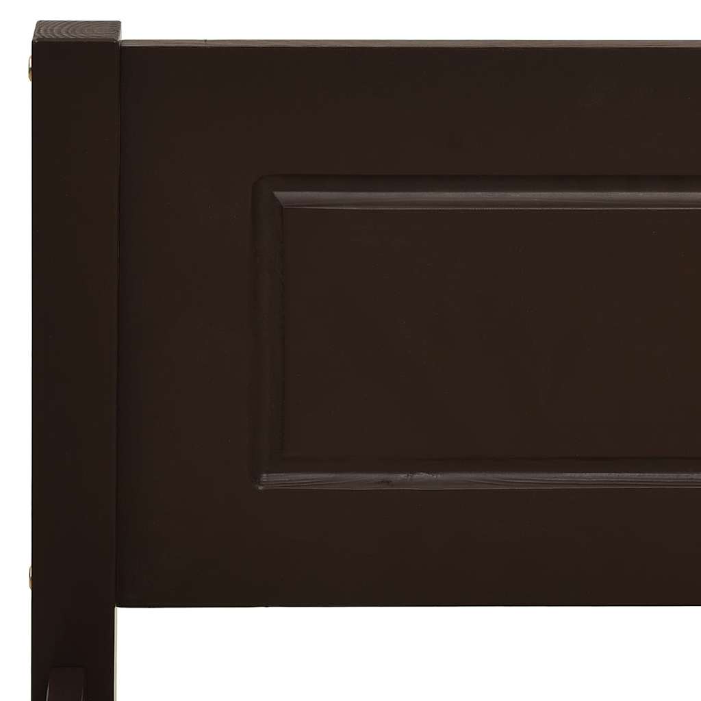 Cadre de lit sans matelas pin massif marron foncé 140x200 cm