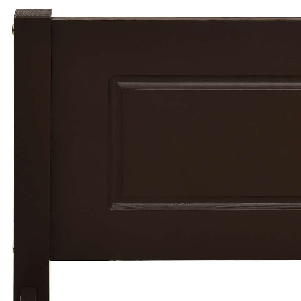 Cadre de lit sans matelas pin massif marron foncé 160x200 cm