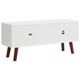 Meuble TV 110x35x50 cm Bois d'acacia solide et MDF