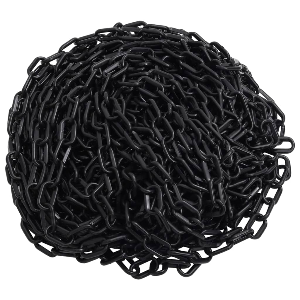 Chaîne d'avertissement Noir 30 m Ø4 mm Plastique